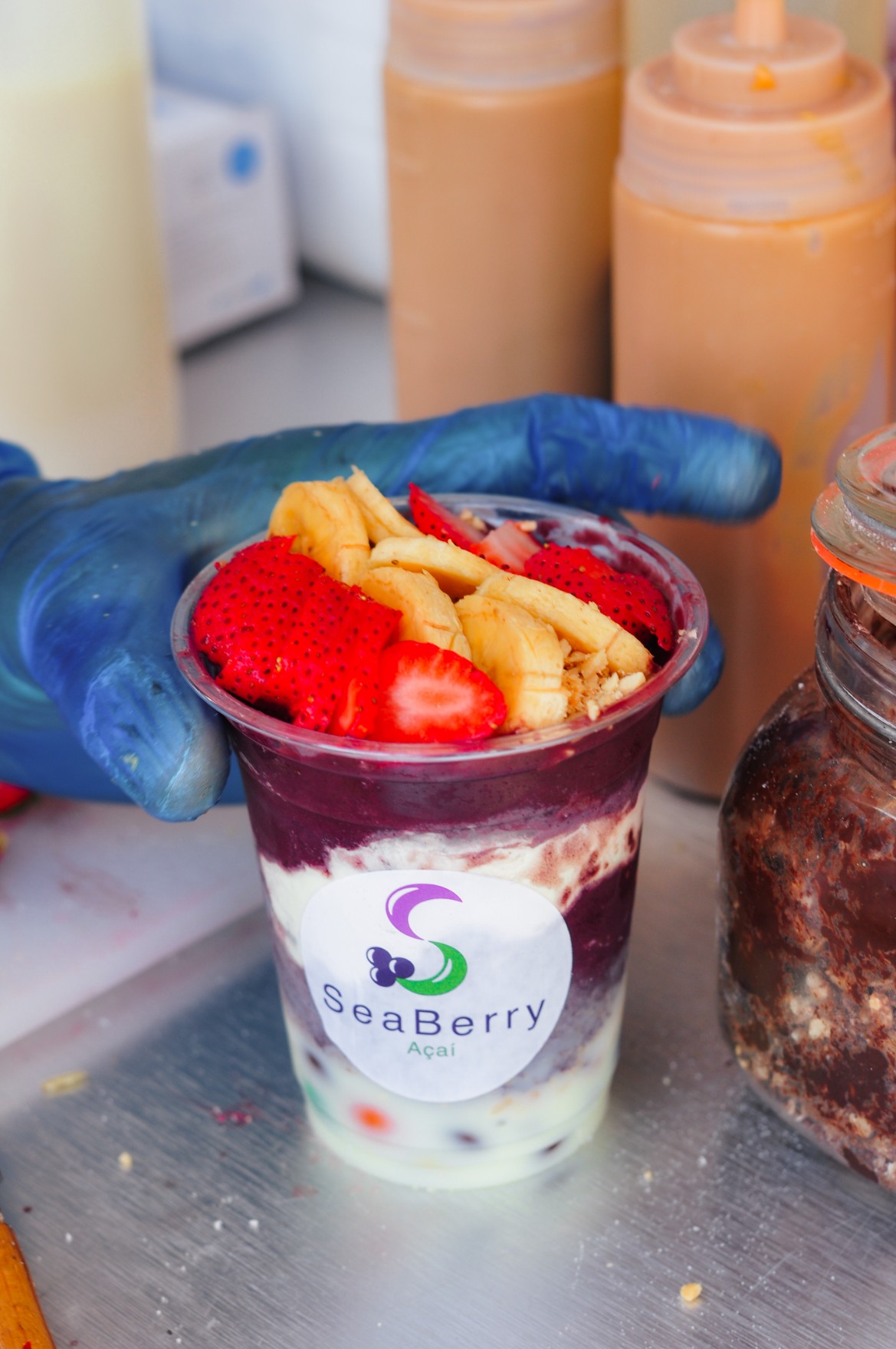 Bowl de açaí fresco SeaBerry pronto a servir — açaí fresco Machico