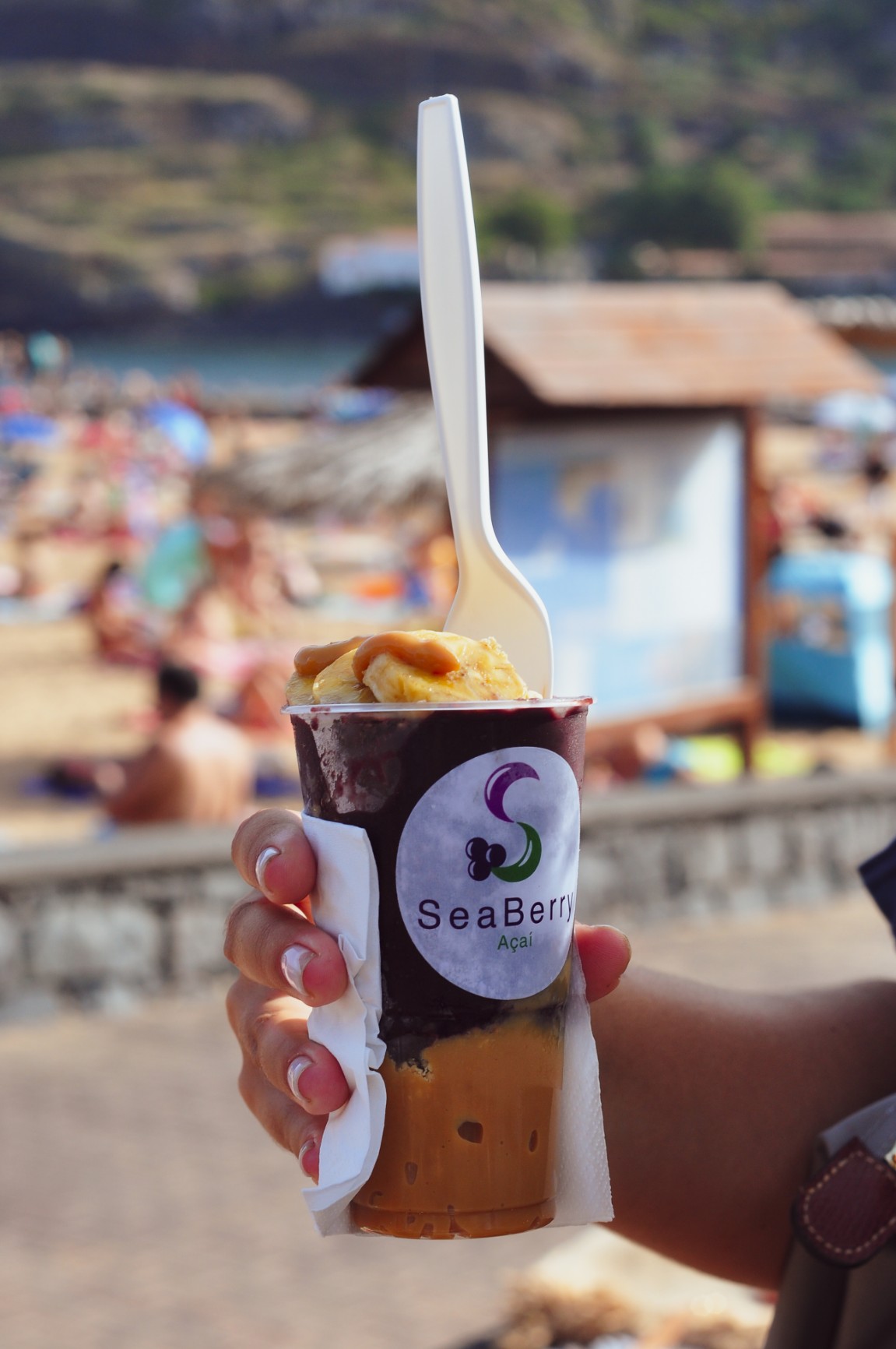 Açaí SeaBerry sendo transportado nas ruas de Machico — açaí fresco Machico